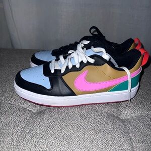 Nike Kids' Black, Gold, and Pink Sneakers